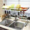 Yuming Factory 304 Stainless Steel Dish Drying Rack Over Sink Drainer Shelf for Kitchen Supplies Storage